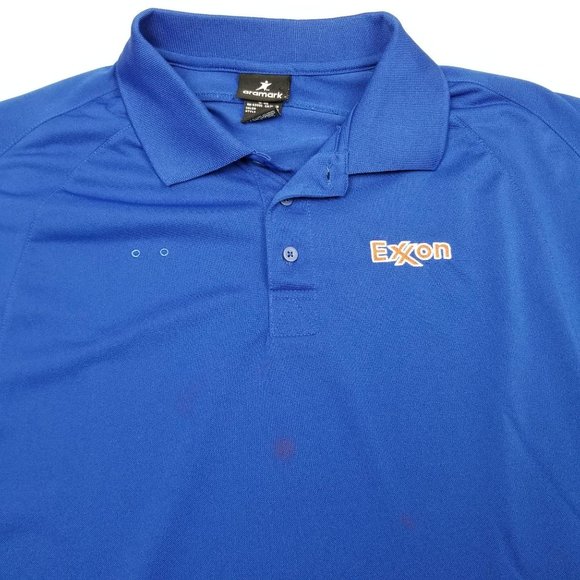 Aramark Shirts Aramark Exxon Polo Size Large Short Sleeve Blue